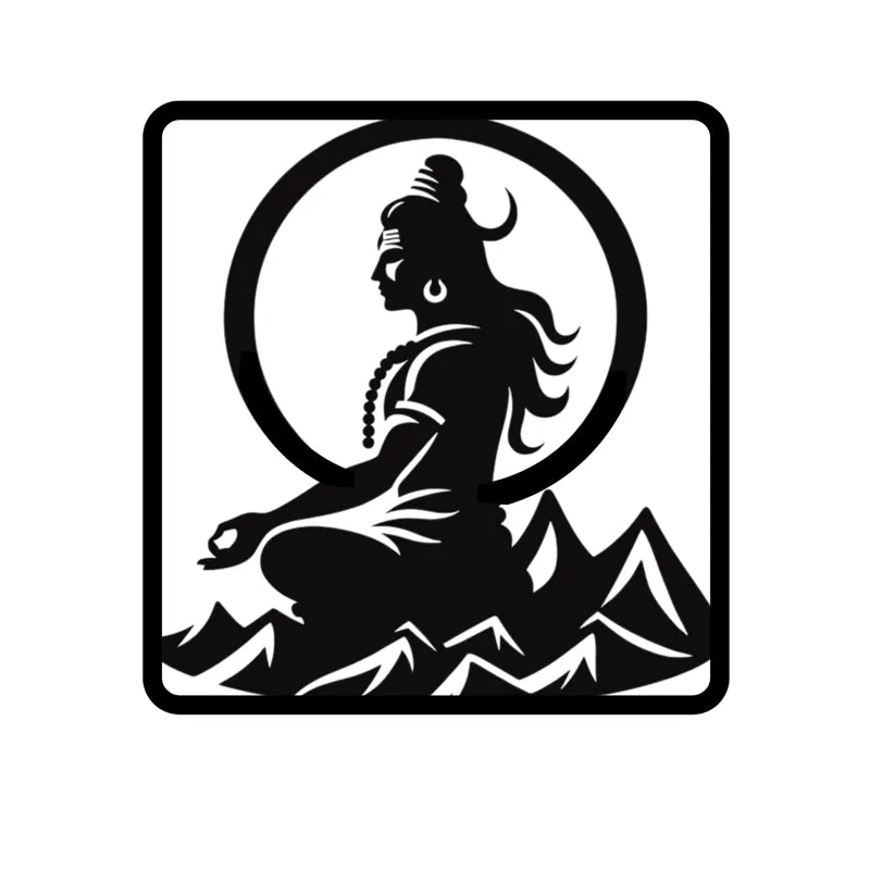 Meditating Shiva Silhouette Iron Wall Accent media 4