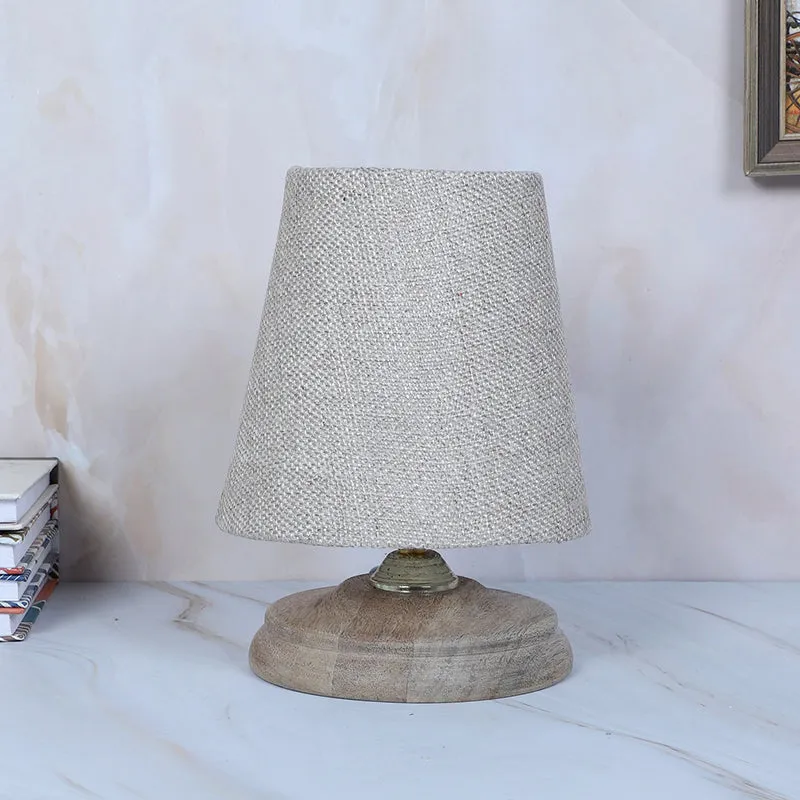 Tatami Pebble Solid Mango Wood Table Lamp - Brown,Beige media 3