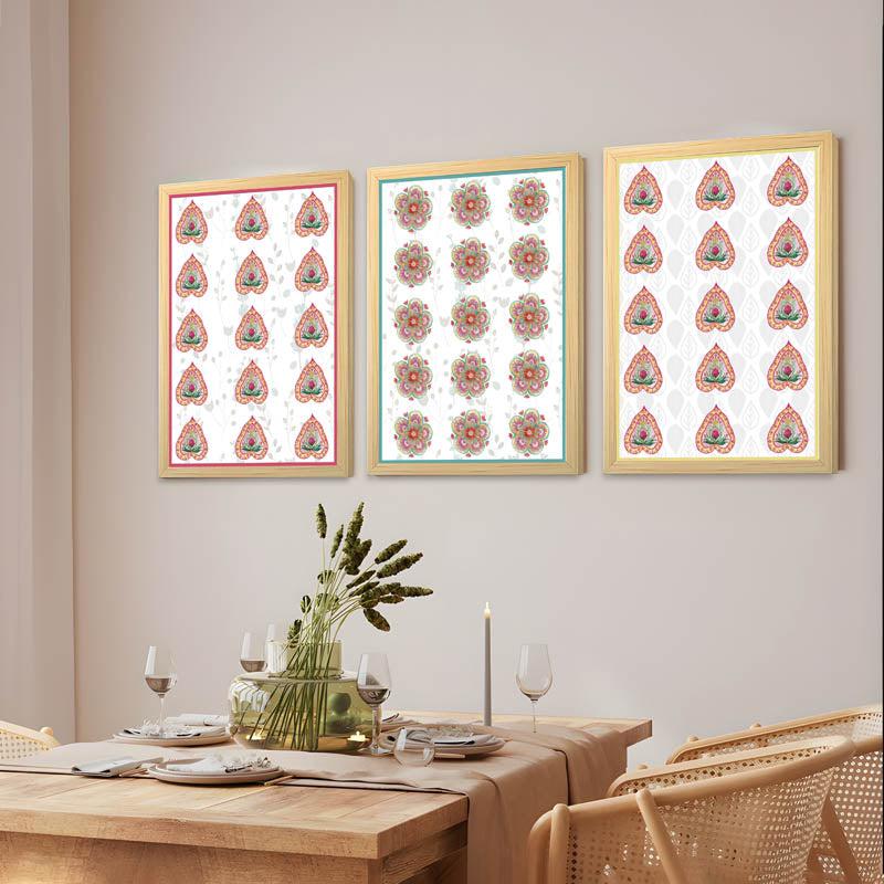 Anjana Ethnic Floral Wall Art - Set Of Three media 3