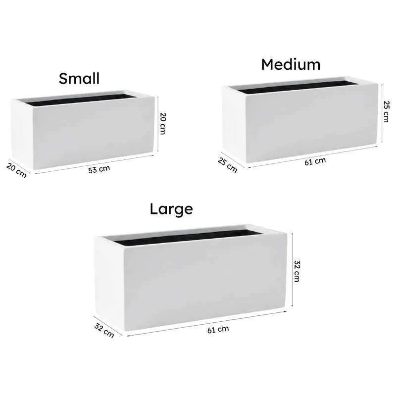 FloraEdge Planter - White - 9
