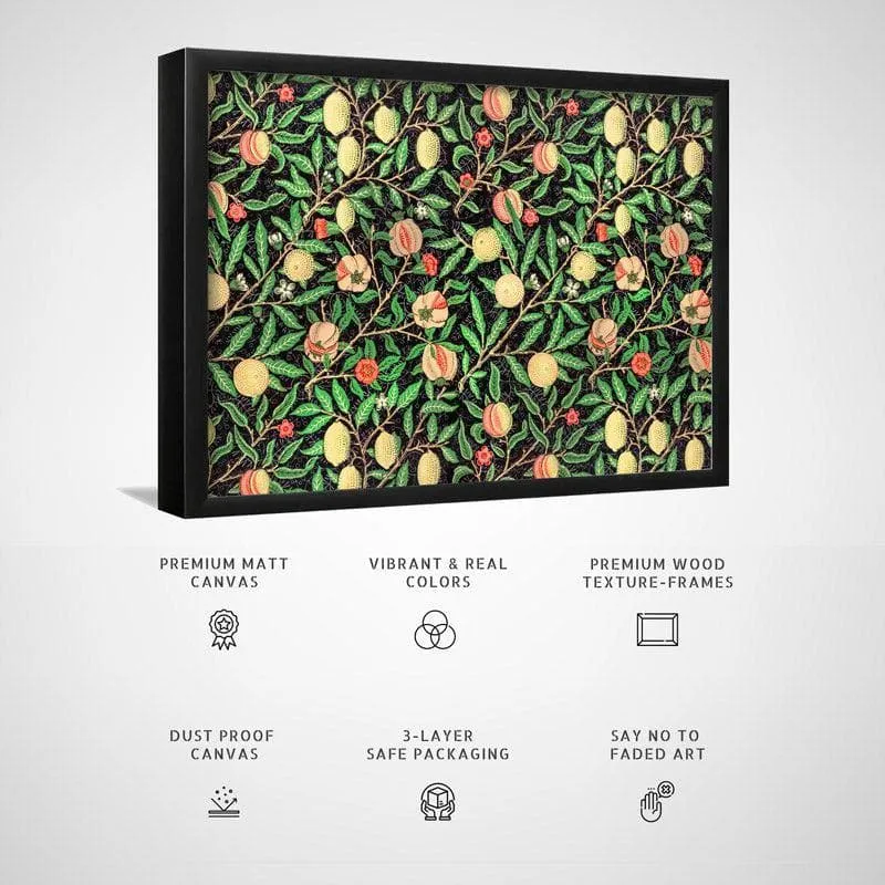 Floral Mural By William Morris - Black Frame media 5