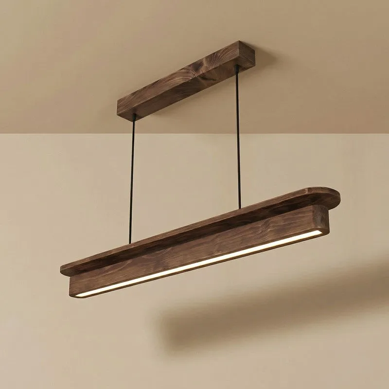 BeamStrip Wooden Ceiling Lamp - Brown media 6