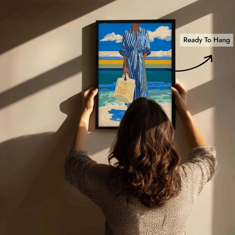 Avenel Travel Illustration Canvas Wall Painting With Black Frame media 5