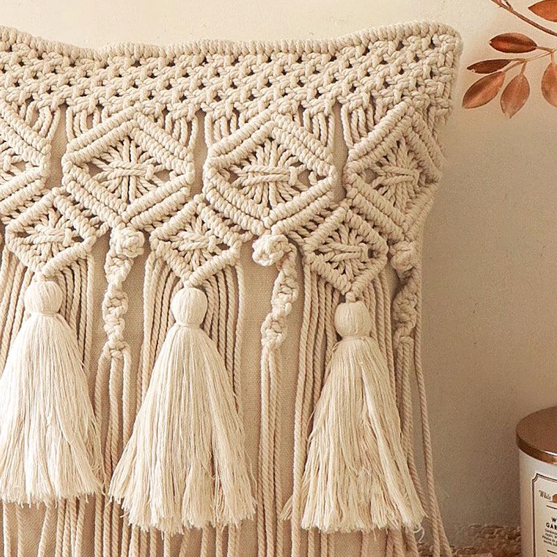Gypsy Knit Macrame Handmade Cushion Cover media 5