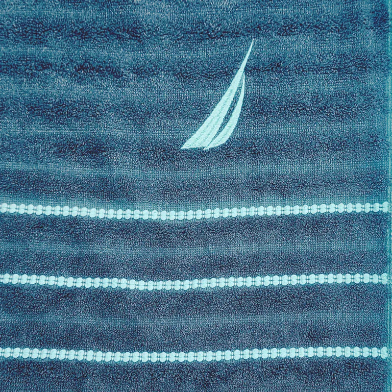 Nautica Oasis Stripe Bath Towel - Blue media 5