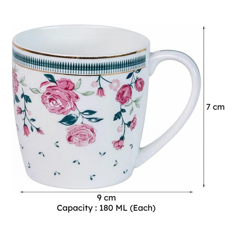 Magique: Portrait of a Rose Bone China Chai Mugs (180 mL Each) - Set of Six media 10