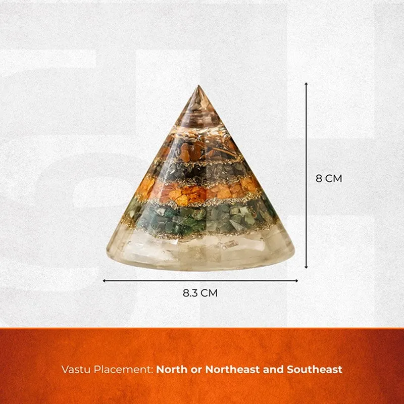 Conical Yoga Glass Pyramid Showpiece media 10