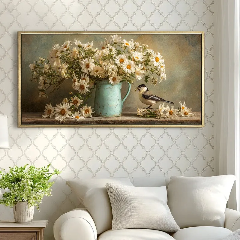 Petal Reverie Canvas Wall Painting With Frame media 4