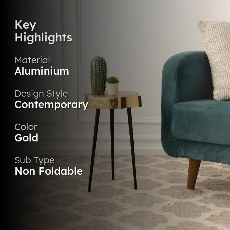 Kora Aluminium Accent Table - Gold media 2
