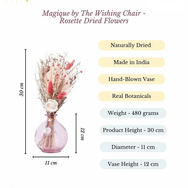 Magique by The Wishing Chair Rosette Dried Flowers with Vase - 8