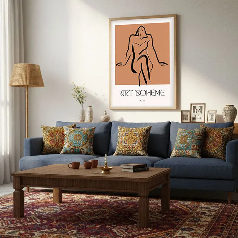 Grazia Riflessa Archival Canvas Wall Art - Natural Brown Frame media 3