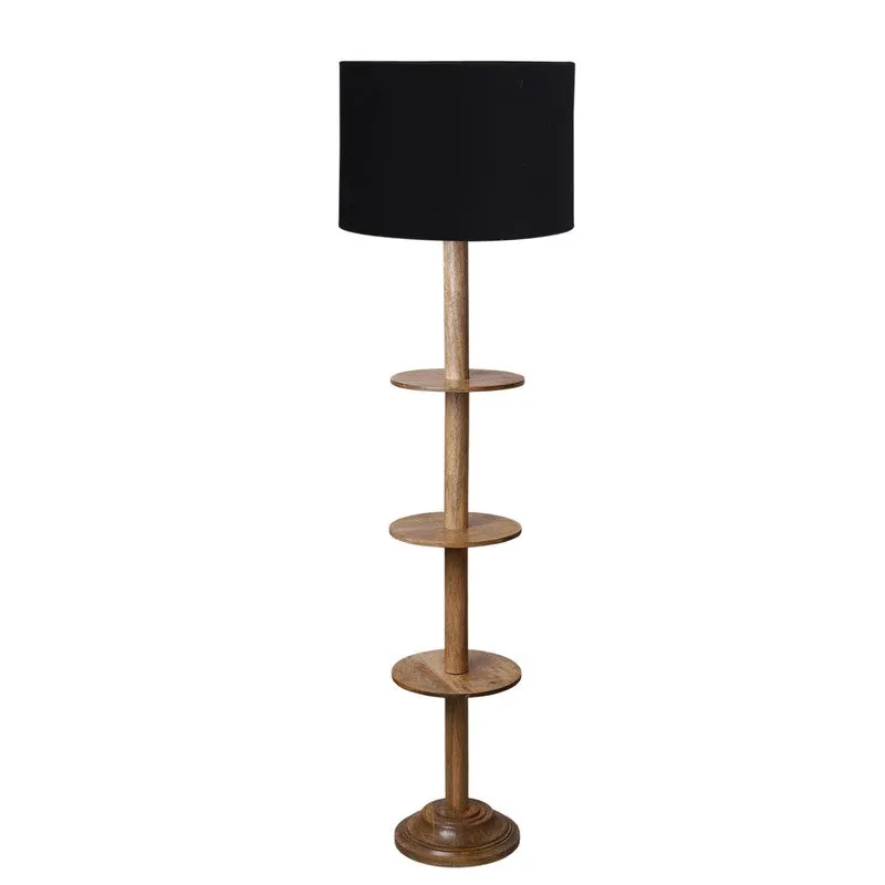 LumiCrate Tower Wooden Floor Lamp - Black media 5