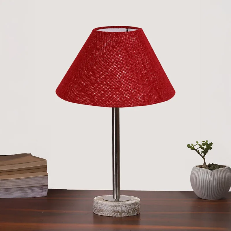 Sienna II Rodin Wooden Table Lamp - Maroon,Silver,White media 3