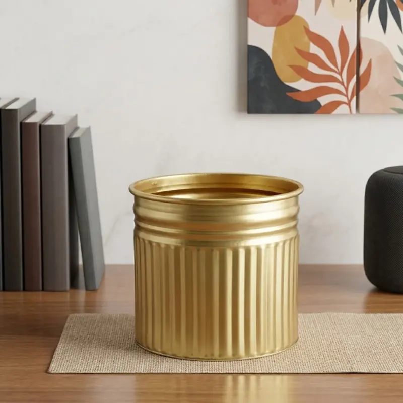 Luxe Greenery Metal Planter - Small
