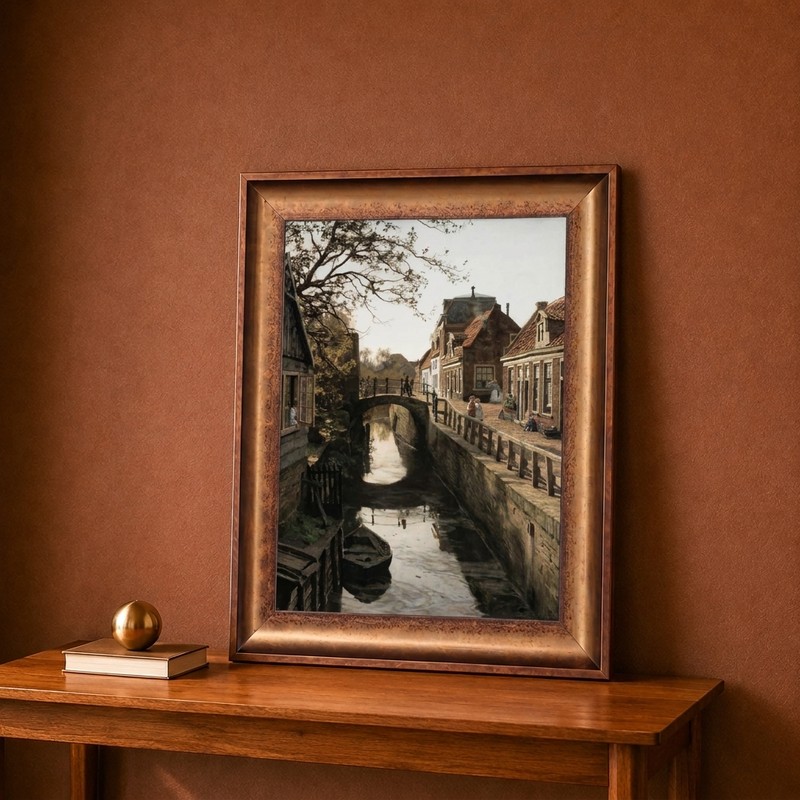 Canal Village Canvas Wall Painting