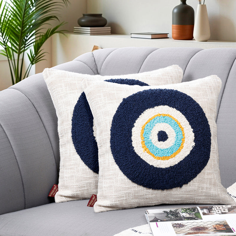 Nazar Tufted Cushion Cover Set - Set Of Two