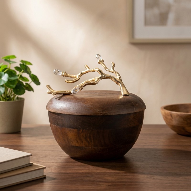 Aranya Wooden Accent Bowl