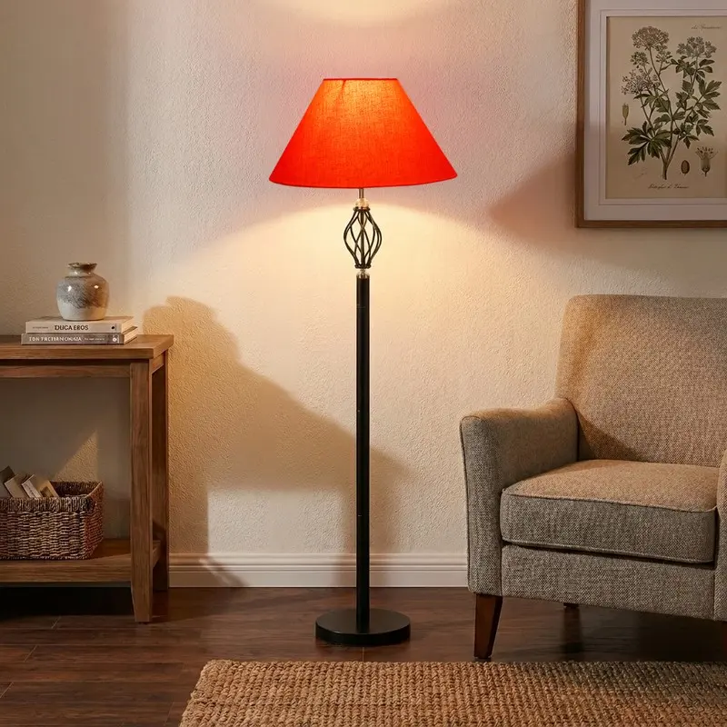 Sunset Tapered Cotton Floor Lamp