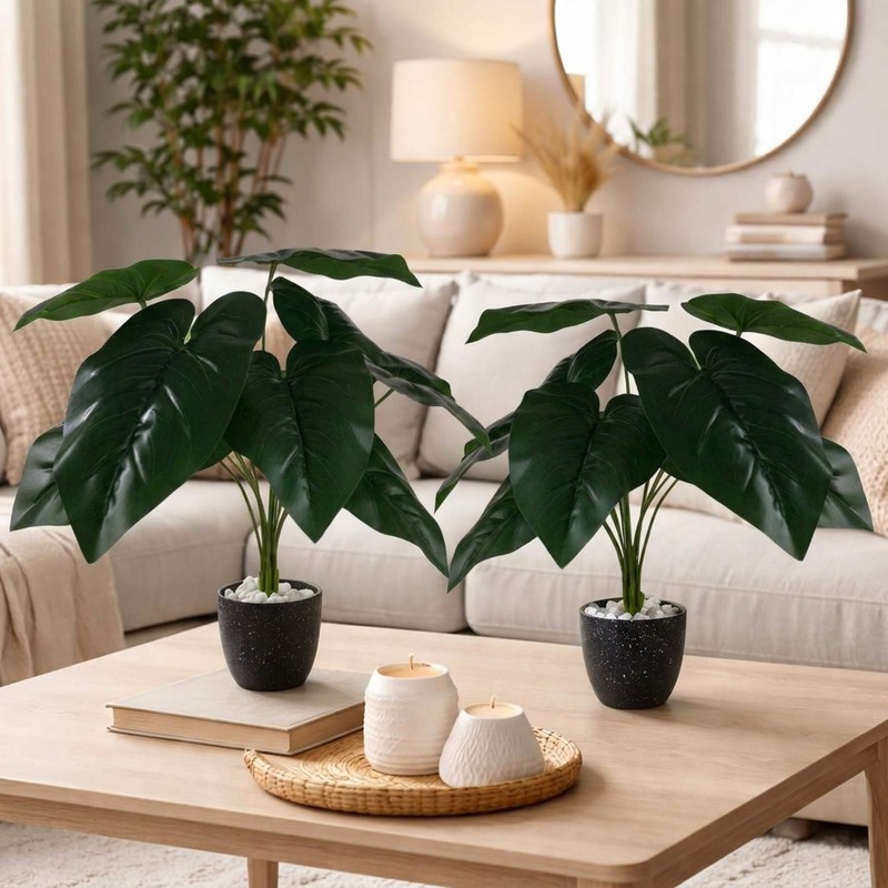 Evergreen Elegance Faux Artificial Plant - Set of Two