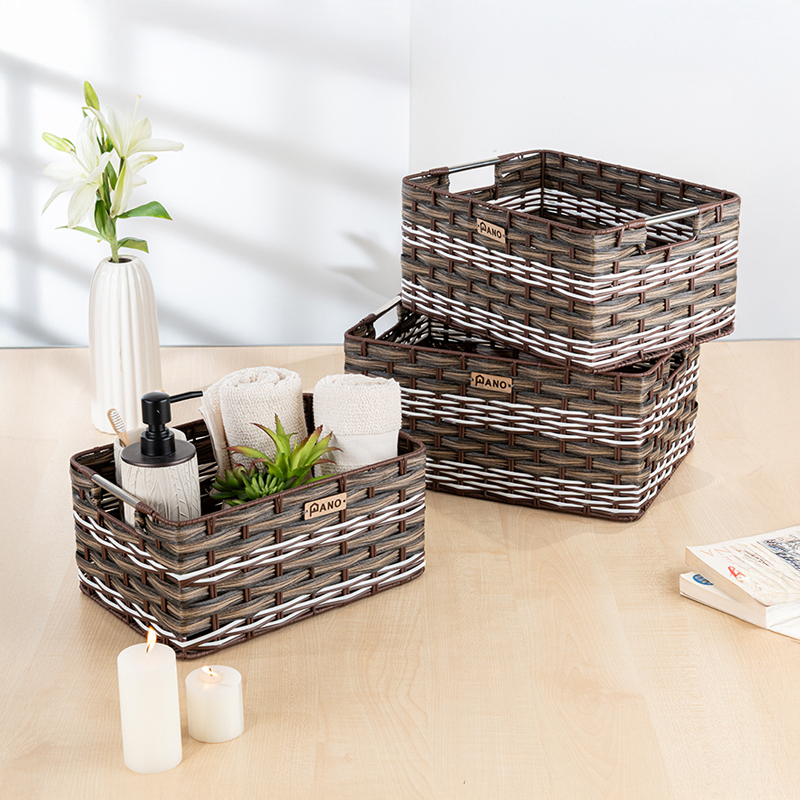Loom Craft Storage Basket (Brown ) - Set of Three