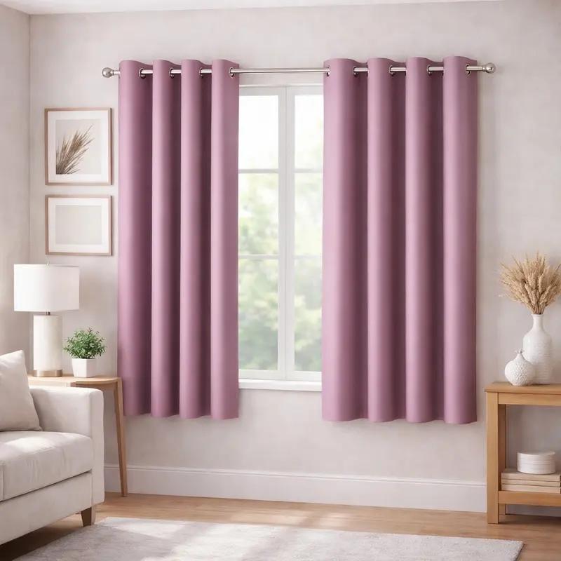 Form Fit Velvet Curtain (Purple) - Set of Two