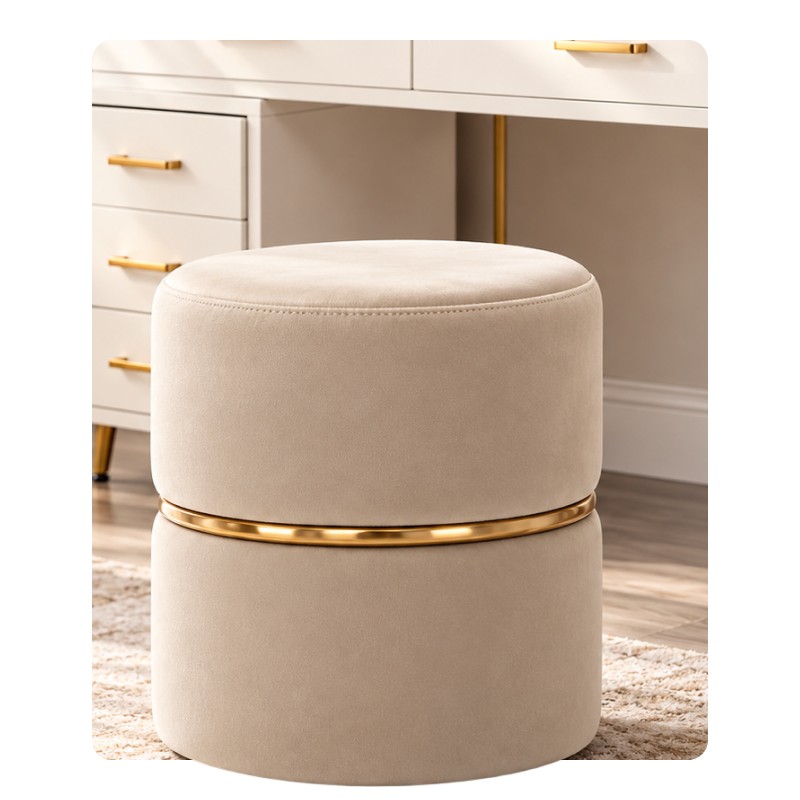 Zyvra Softin Ottoman - Beige