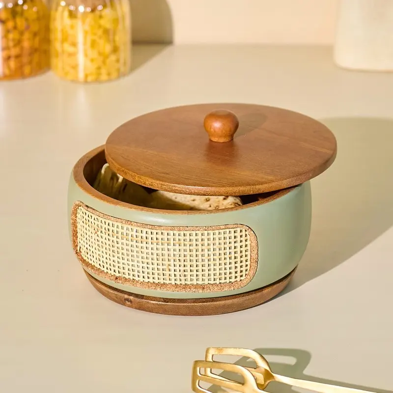 Warm Serve Wooden Roti Box - Brown