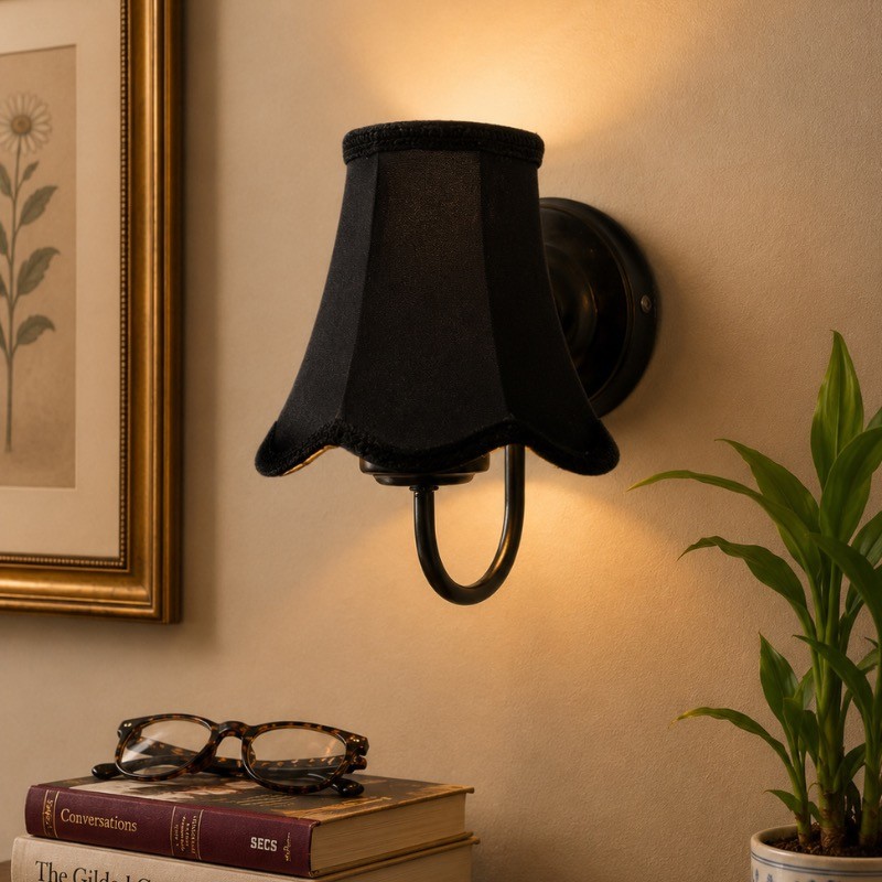 Elaris Glow Cotton Wall Lamp - Black