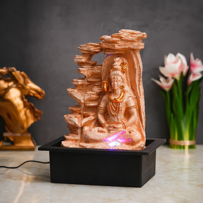 Shiva Amrit Cascade LED Fountain - Orange