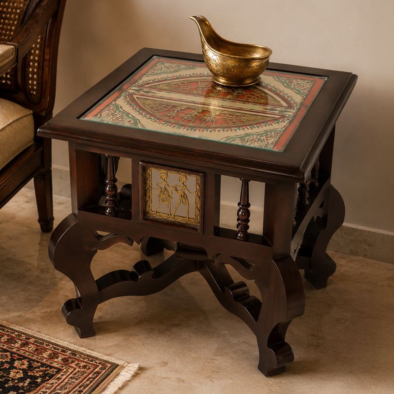 Munich Teak Wood Side Table