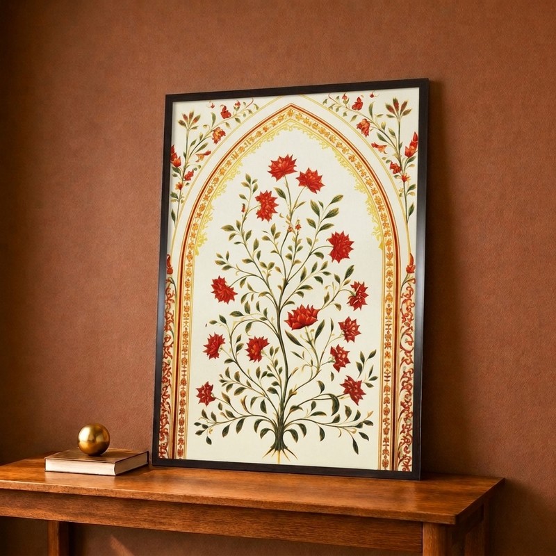 Scarlet Blossom Canvas Wall Painting