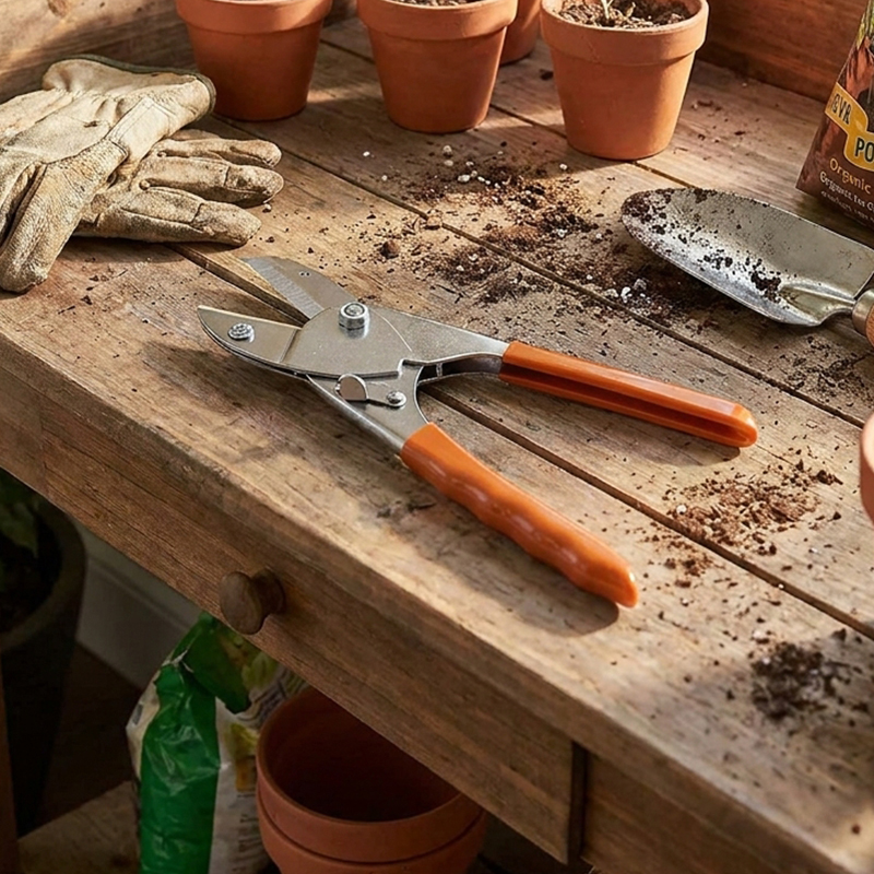 LeafForge Garden Secateur - Orange