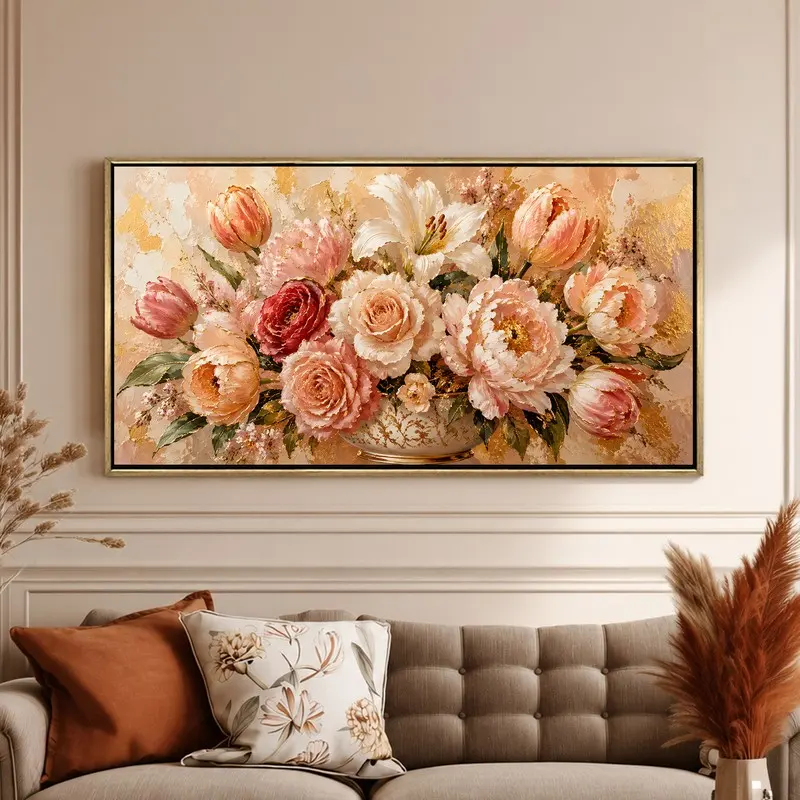 Vintage Rose Arrangement Canvas Wall Painting