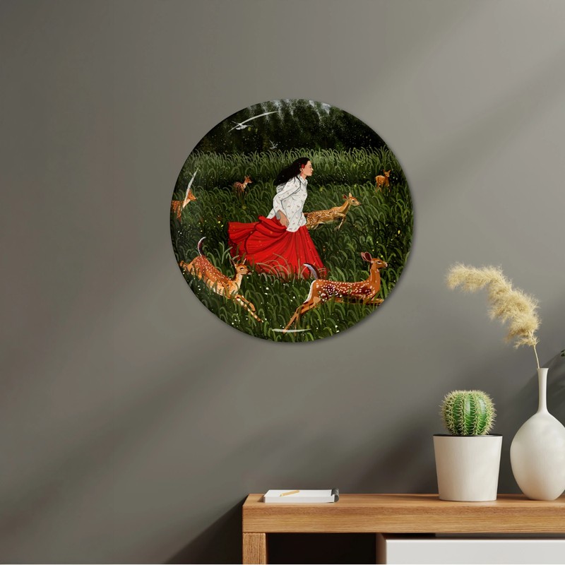 Crimson Garden Reverie Metal Wall Plate
