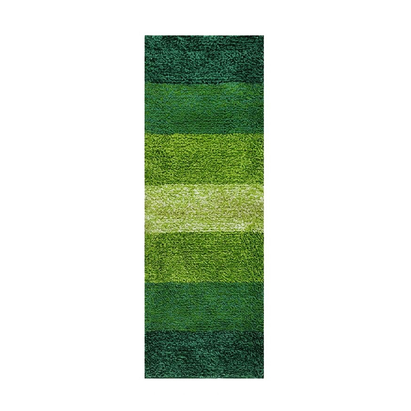 Rustic Stone Trail Runner Rug - Green