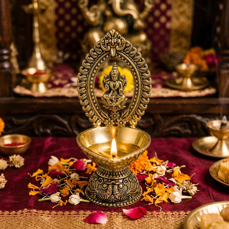 Divine Glow Brass Diya
