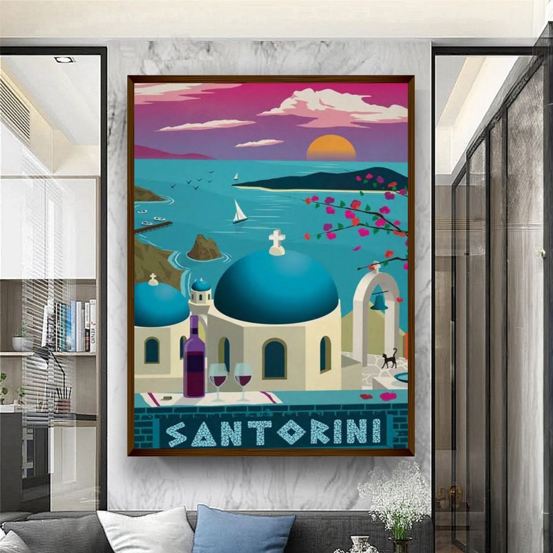 Thirasia Canvas Wall Painting