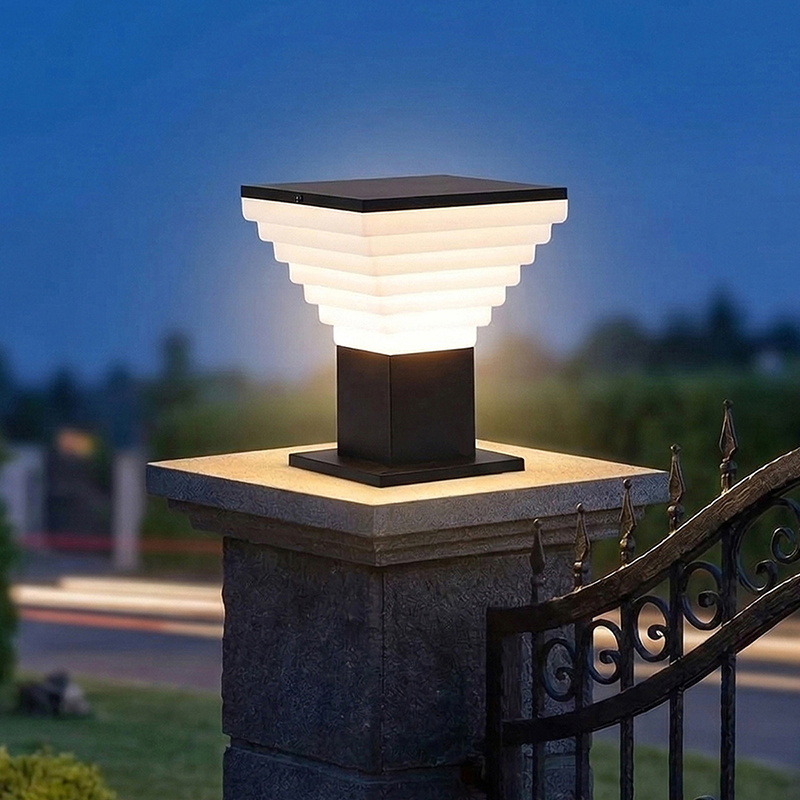Thistle Stepped Pillar Outdoor Lamp