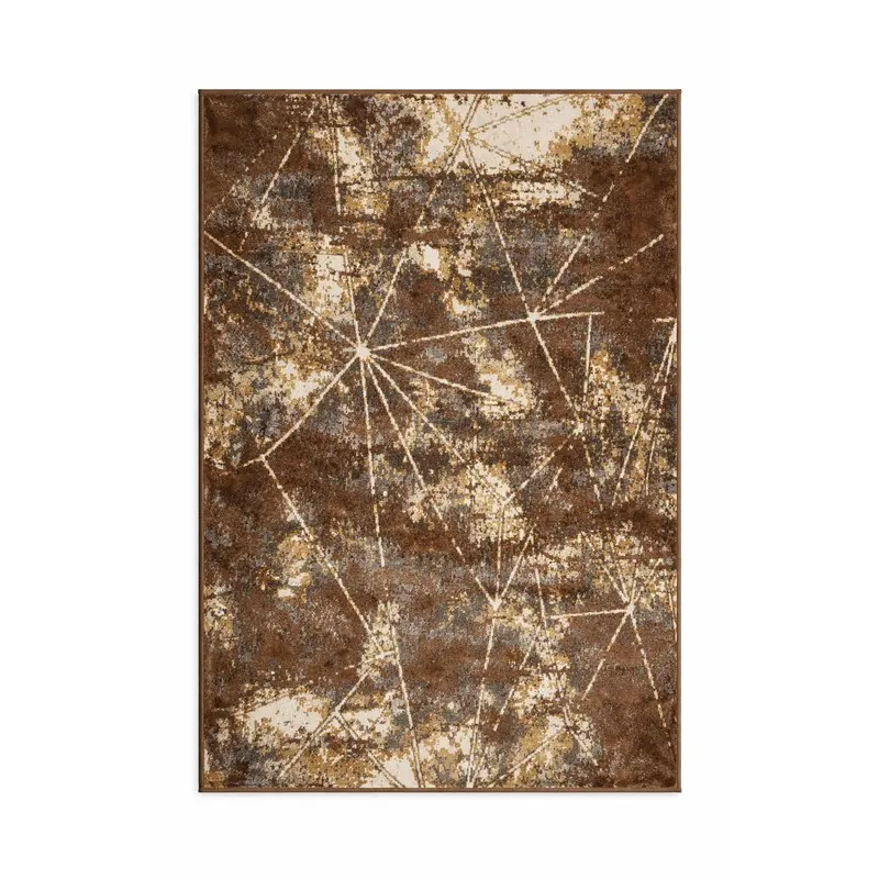 Art Flow Velvet Carpet - Brown,Beige