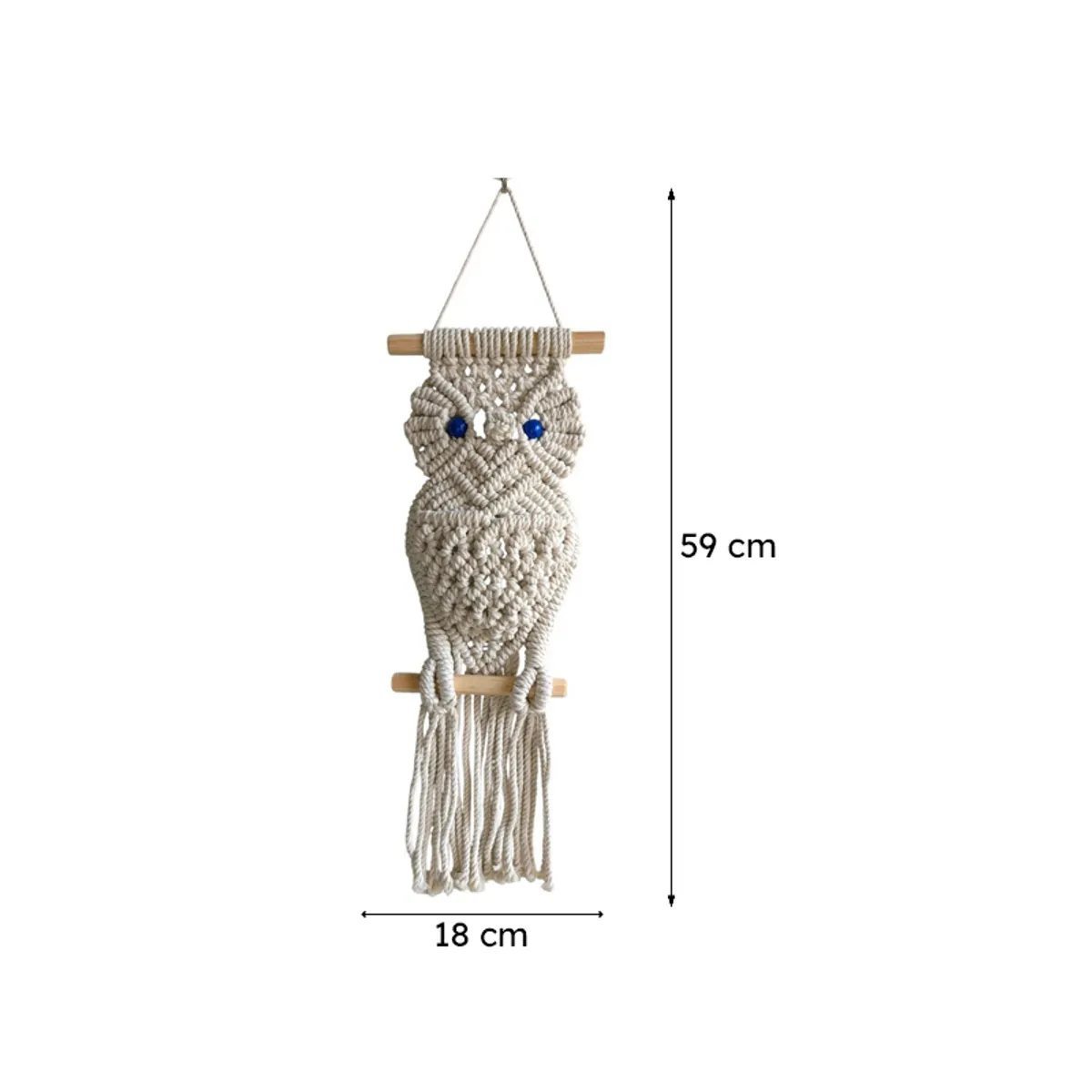 Moonbeam Owl Cotton Wall Accent