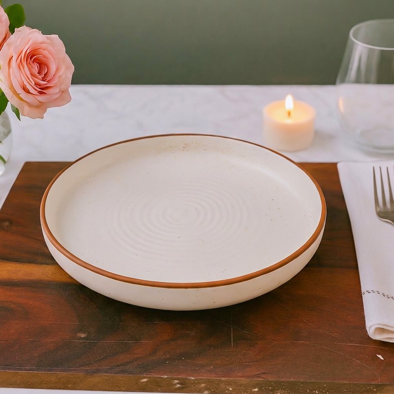 Side Serve Ceramic Quarter Plate