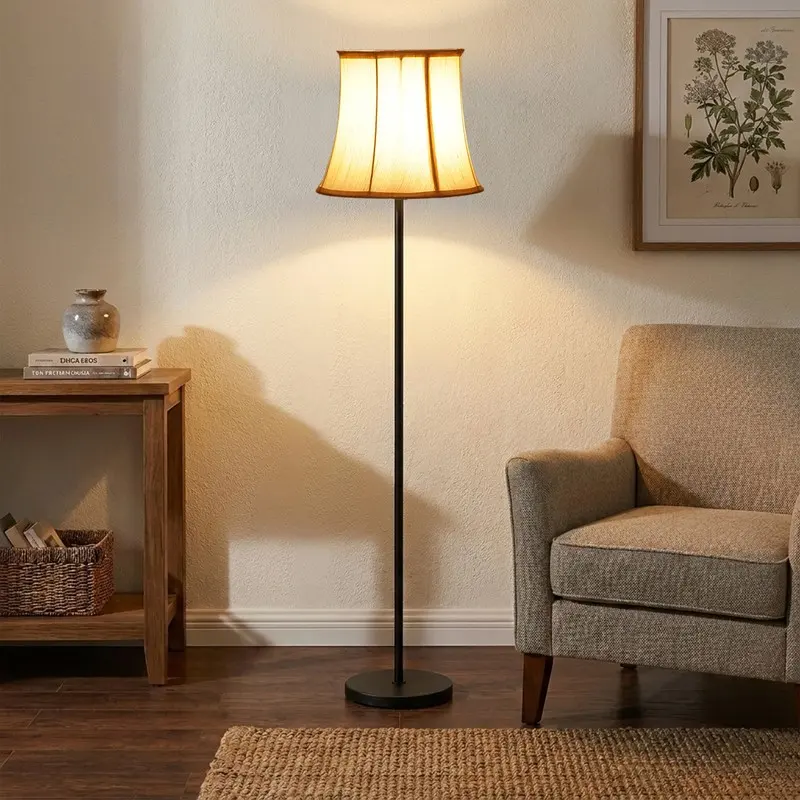 Vintage Bell Cotton Floor Lamp