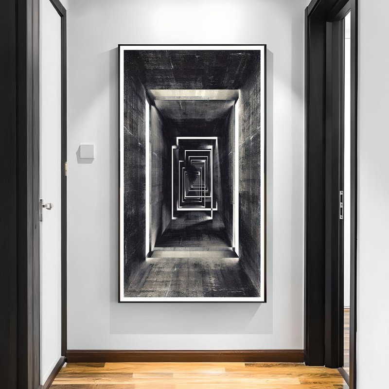 Architectural Abyss Canvas Wall Painting - Small