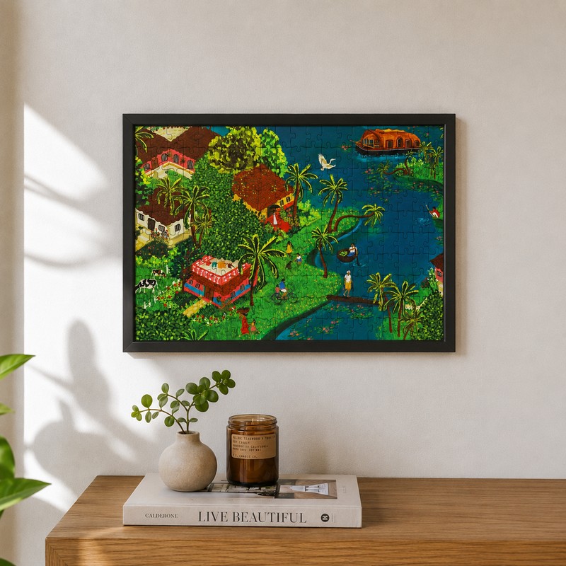 Verdant Escape Framed Puzzle Wall Art (200 Pieces)