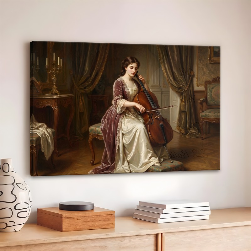 Melody in Strings Canvas Wall Art - 380 GSM