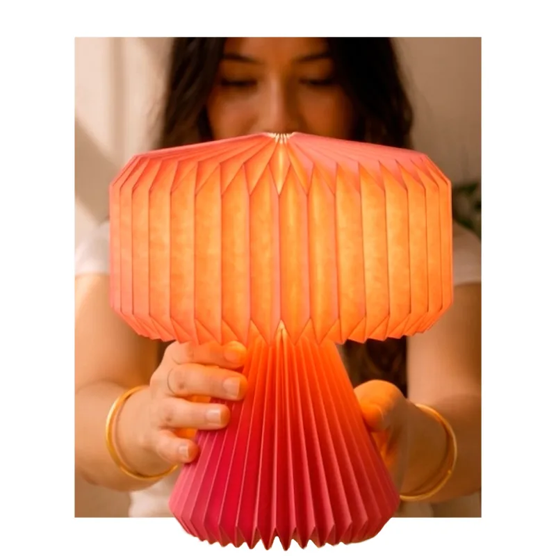 Fig Living Ori Mini Paper Table Lamp - Pink