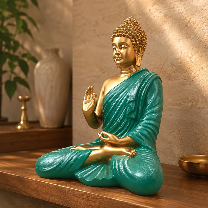 Karuna Bodhi Buddha Idol - Green