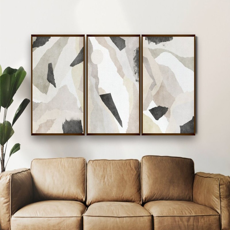 Scissura Canvas Wall Painting - Set of Three