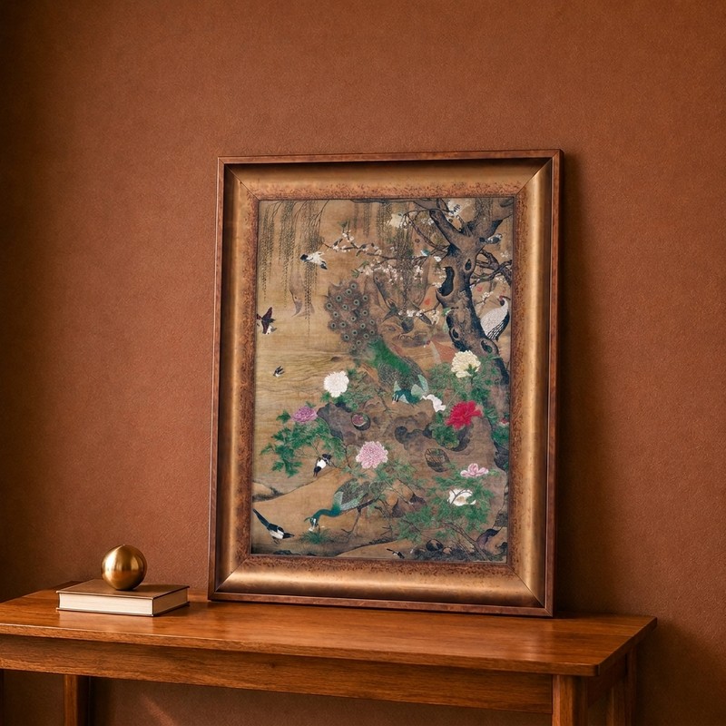 Peacock Garden Canvas Wall Painting