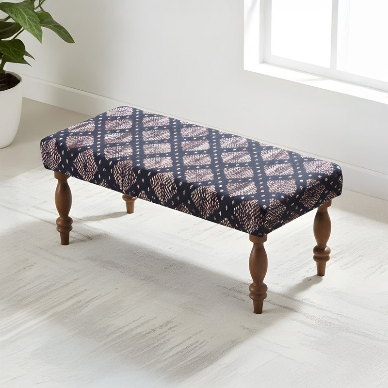 Dexio Sheesham Wooden Bench - Blue